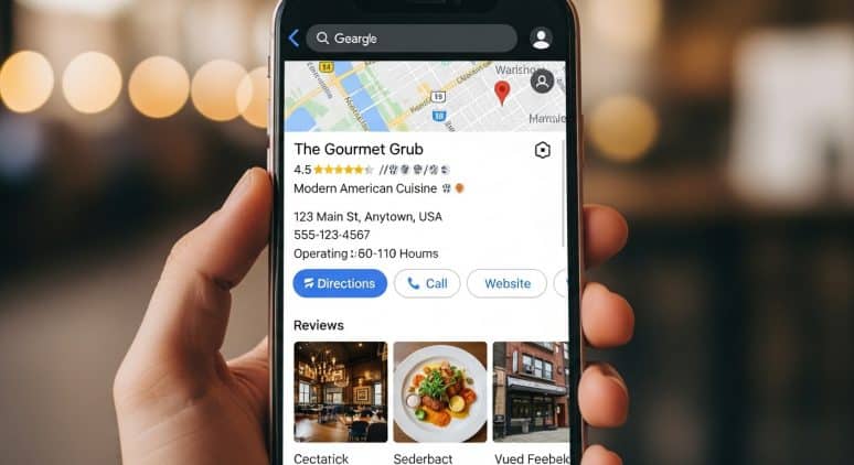 google maps on cell phone screen